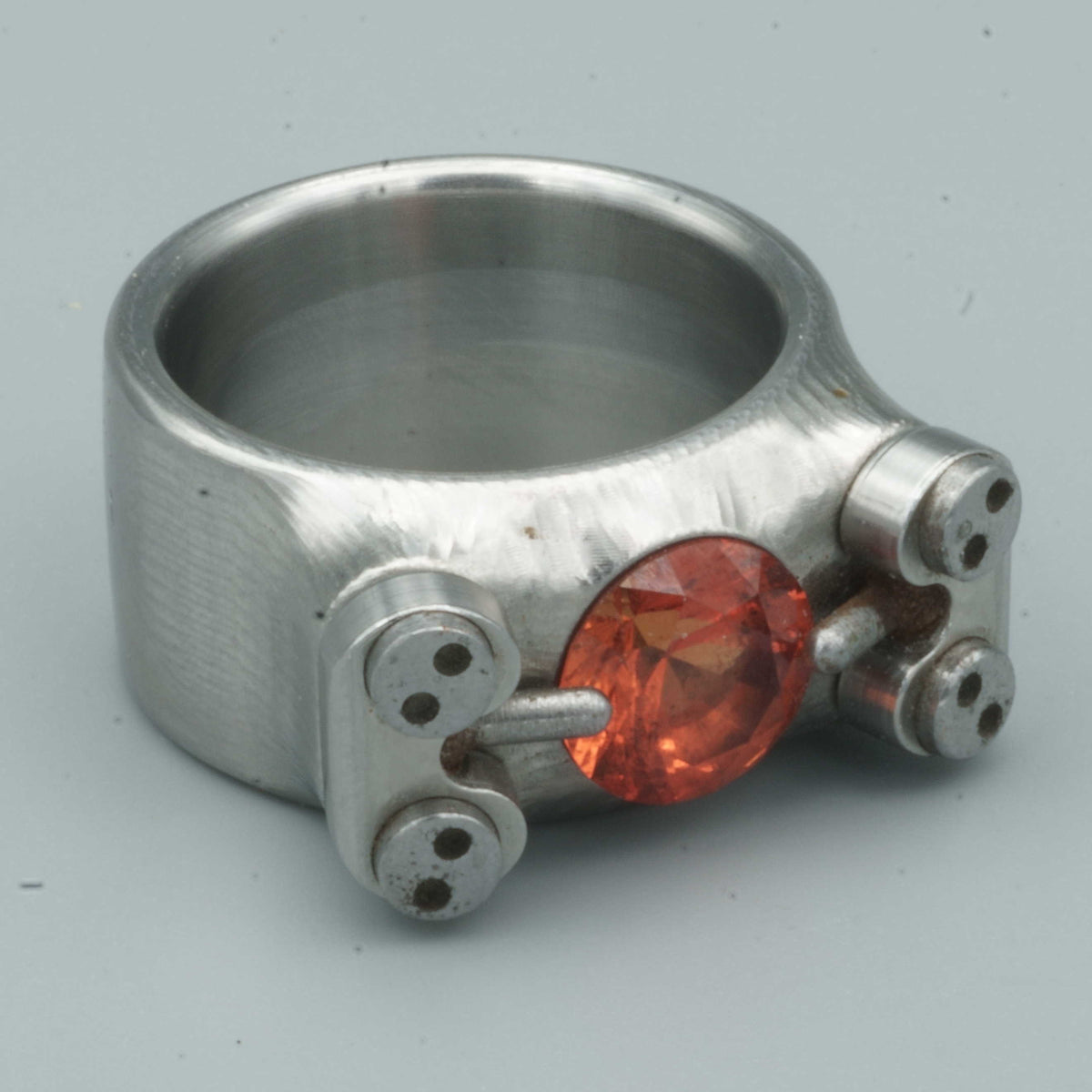 Men's Interchangeable stone Ring 10mm Round Stone