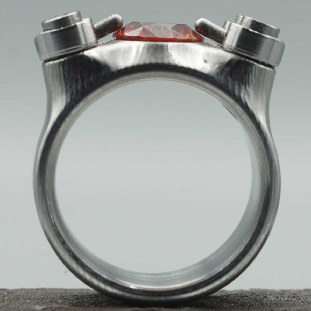 Men's Interchangeable stone Ring 10mm Round Stone